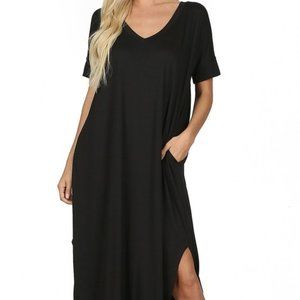ZENANA Color Me Black Dress